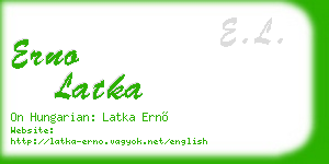 erno latka business card